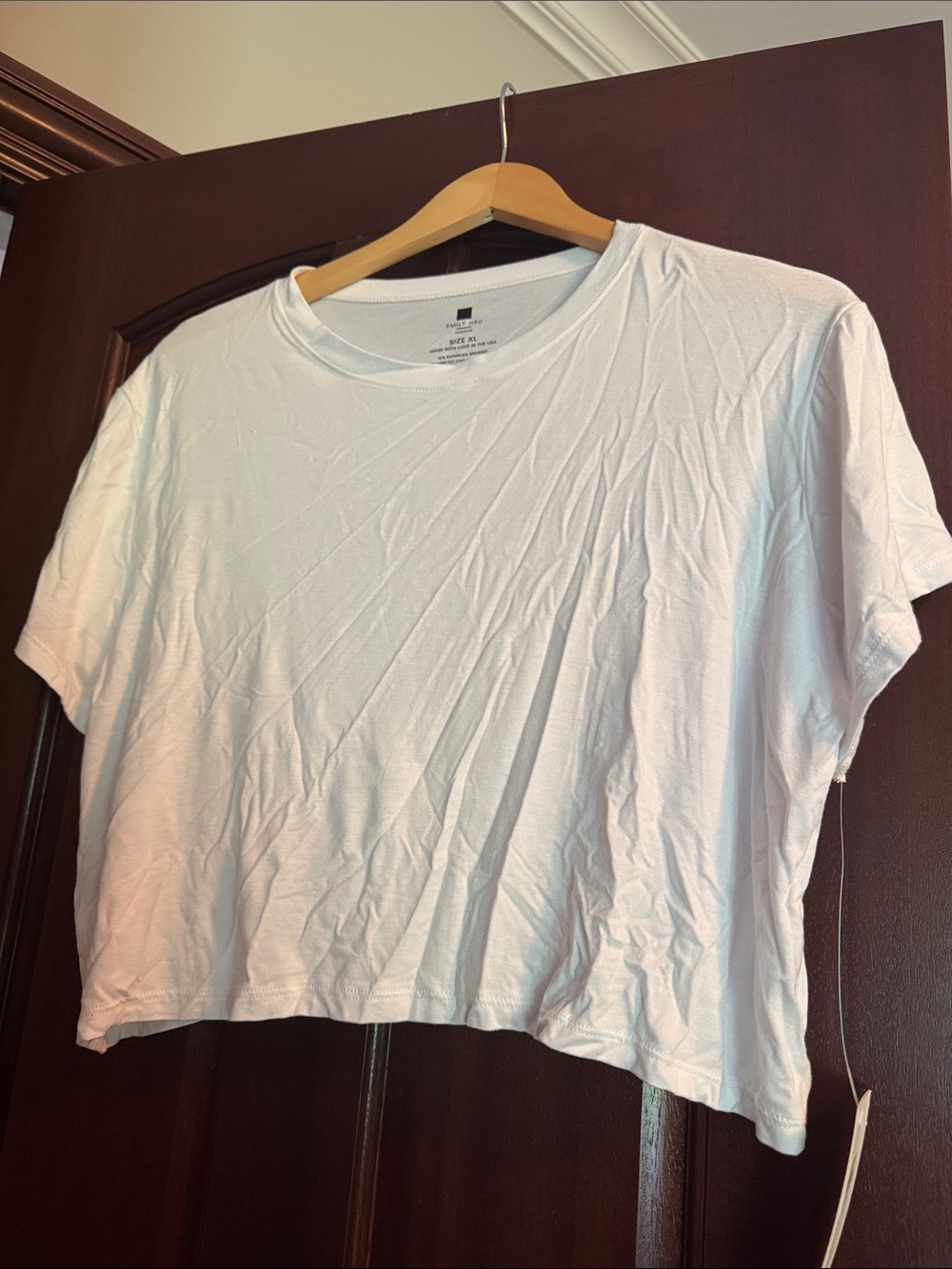 Emily Hsu Designs Essential Tee Crop in Toffee